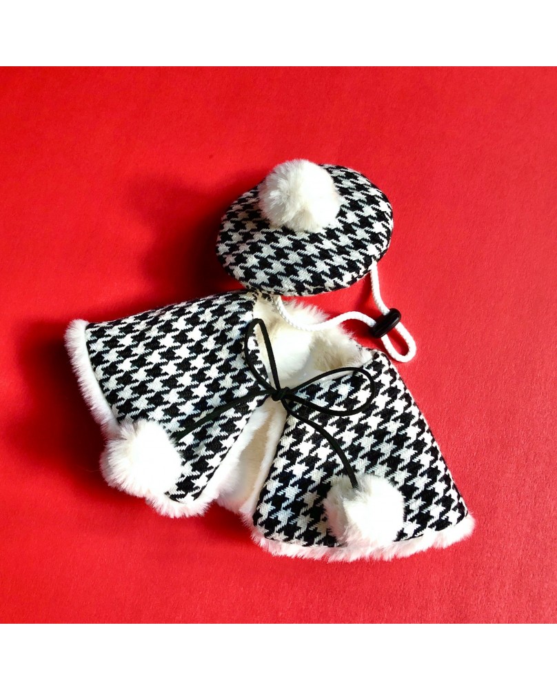 Houndstooth Pet Cape Set