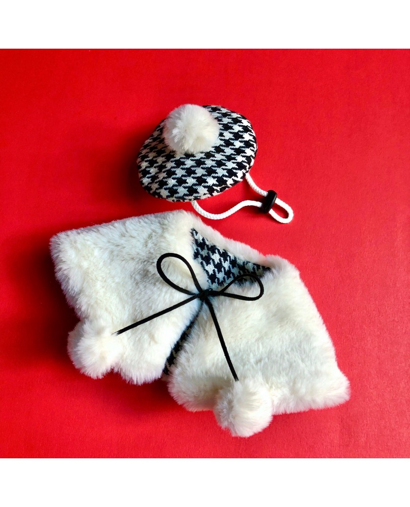 Houndstooth Pet Cape Set