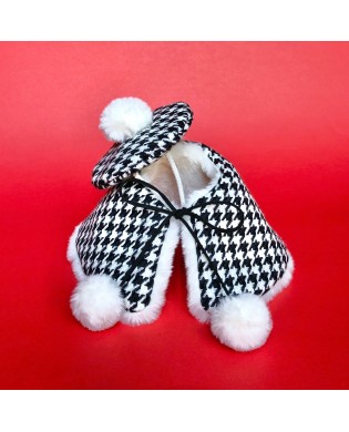 Houndstooth Pet Cape Set