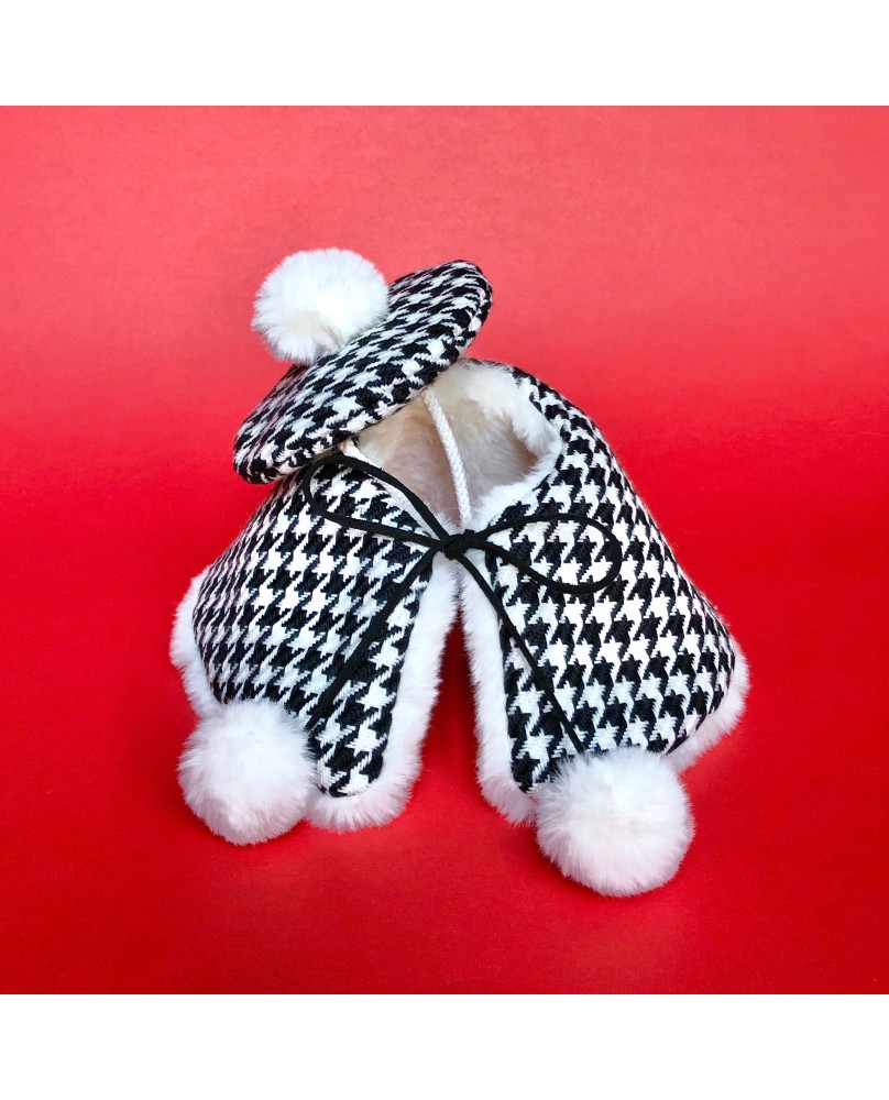 Houndstooth Pet Cape Set