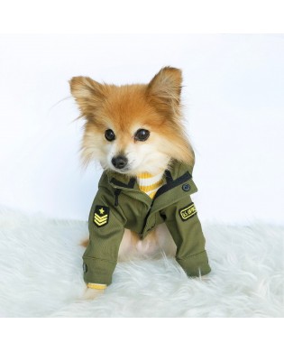 Dog Military Hooded Jacket