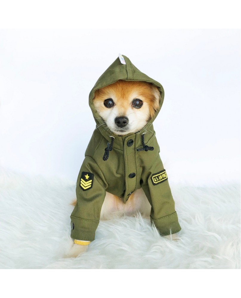 Dog Military Hooded Jacket