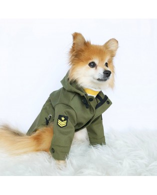 Dog Military Hooded Jacket