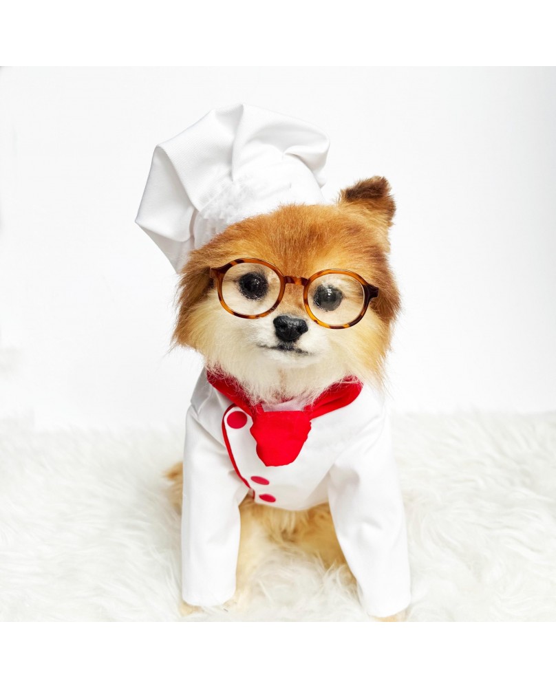 Cute pet chef uniform set