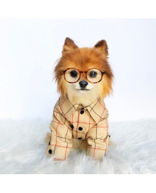 Pet Fashion Plaid Windbreaker