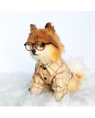 Pet Fashion Plaid Windbreaker