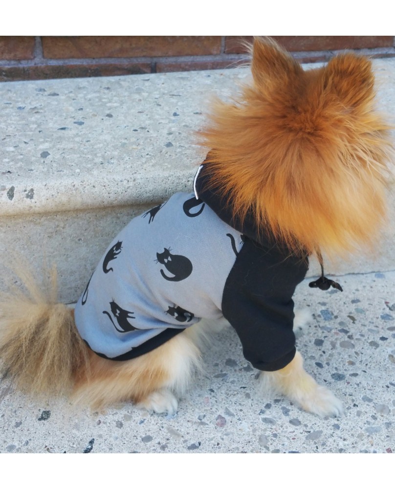 Cat Print Pet Hoodie