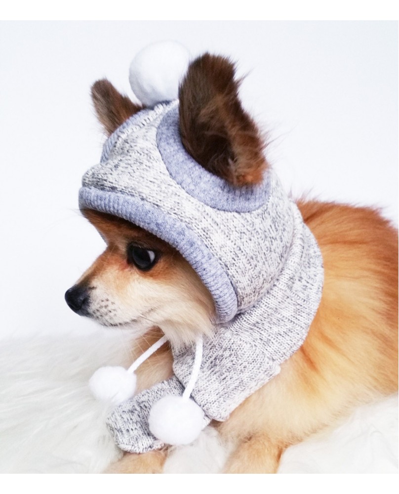 Pet knitted hat and scarf set