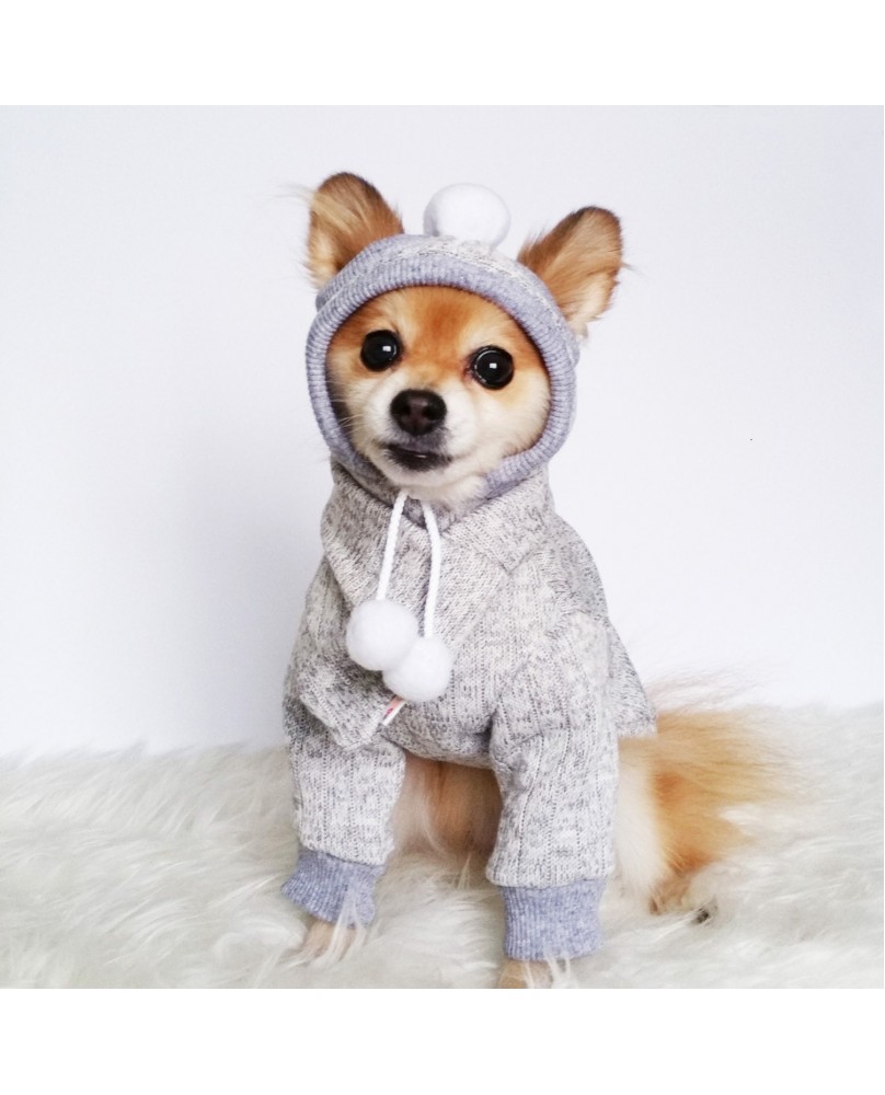 Pet knitted hat and scarf set